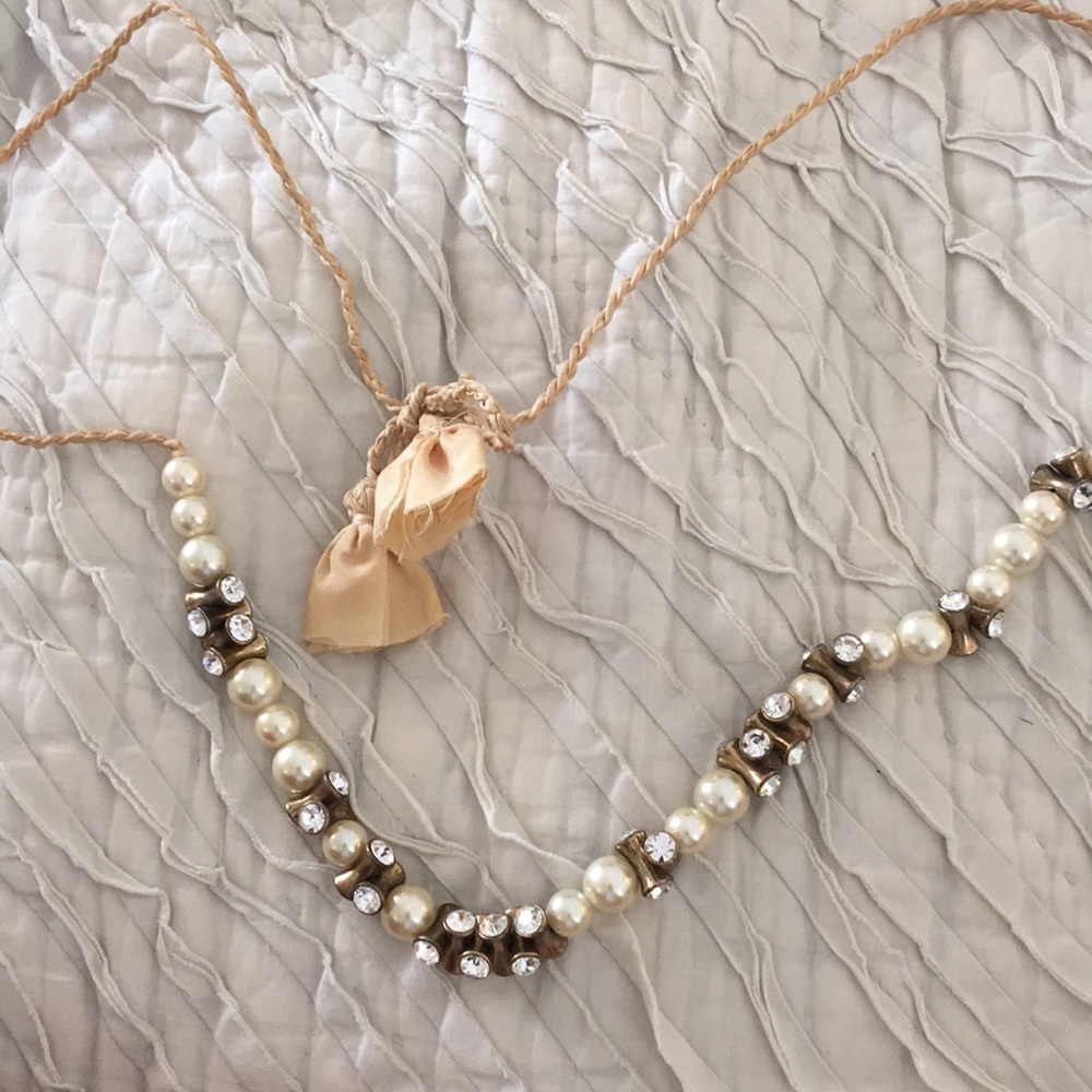 Pearl and diamond necklace